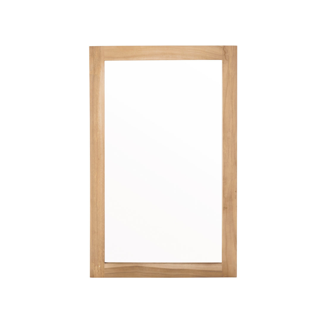 Spiegel aus massivem Teakholz rechteckig 80x50 cm