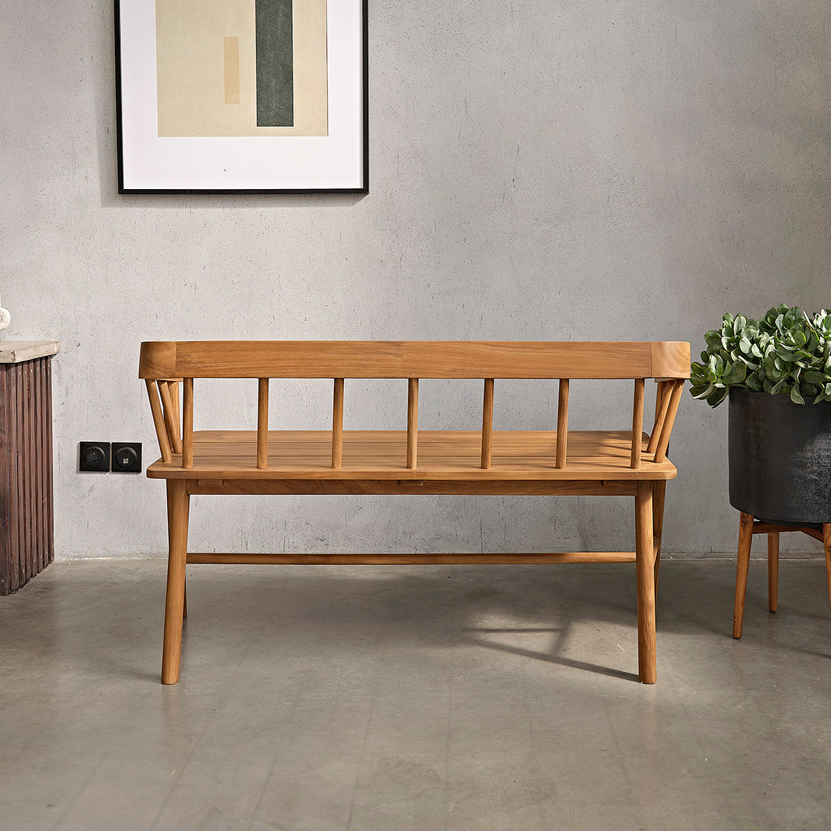 NIDO - Bank aus massivem Teakholz 120 cm 