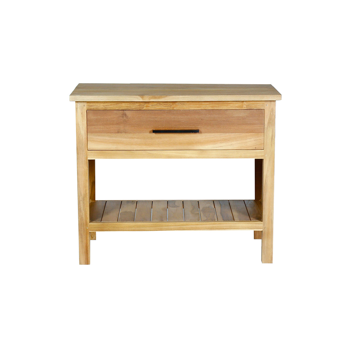 MARLI - Waschtischunterschrank aus massivem Teakholz 90 cm