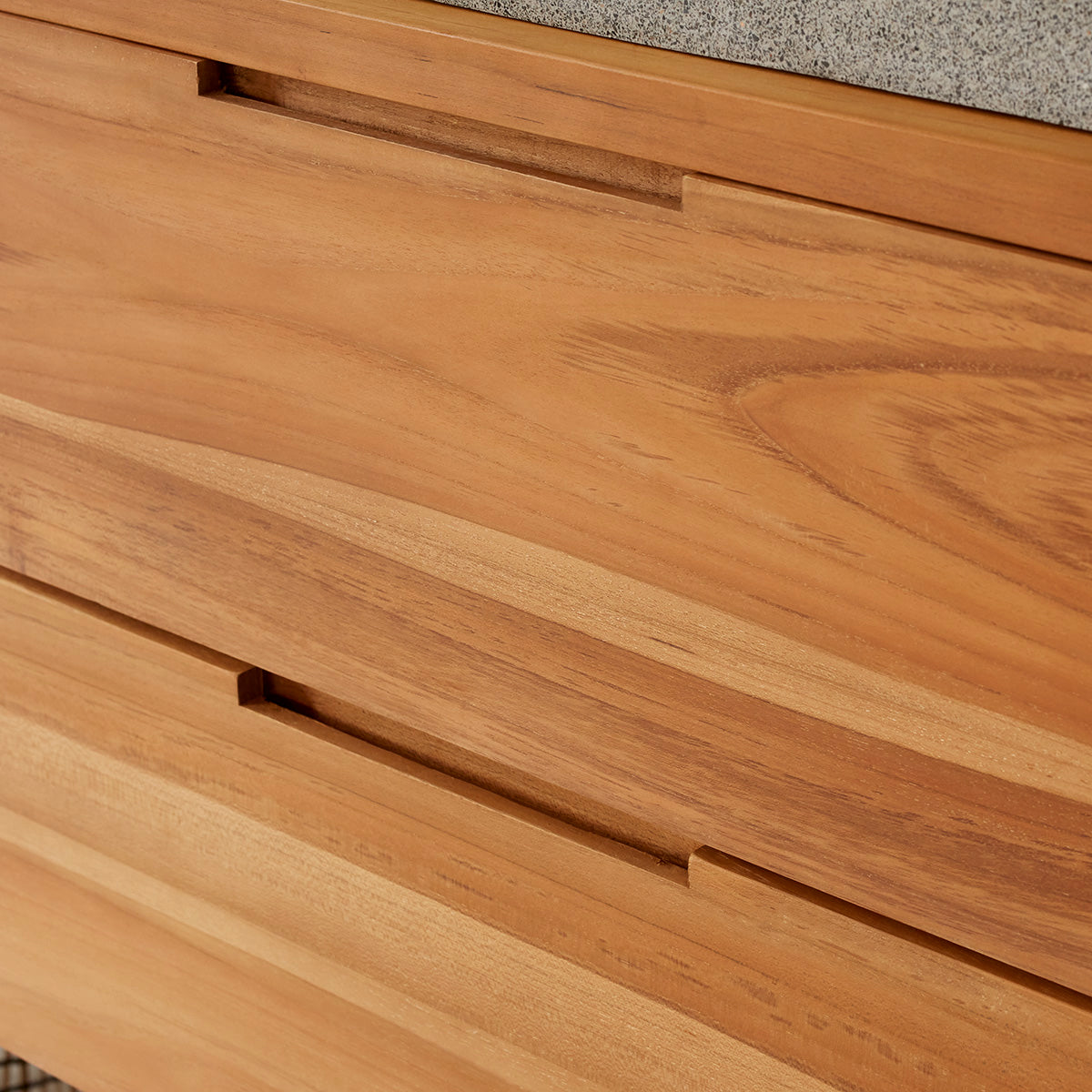 MAË - Waschtischunterschrank aus massivem Teakholz hängend 115 cm