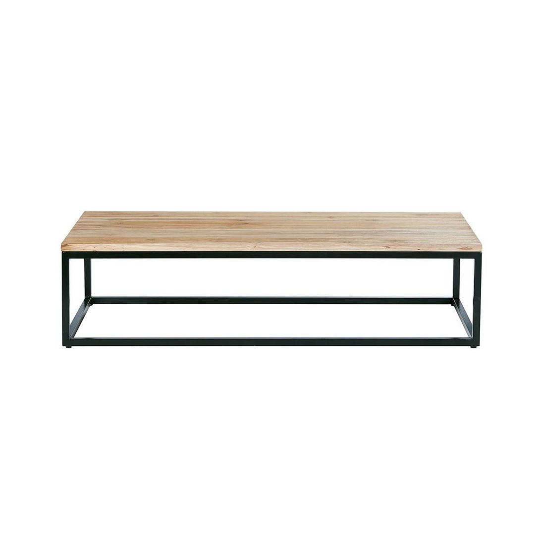 HUGO - Couchtisch aus massivem Teakholz und Metall 140 cm 