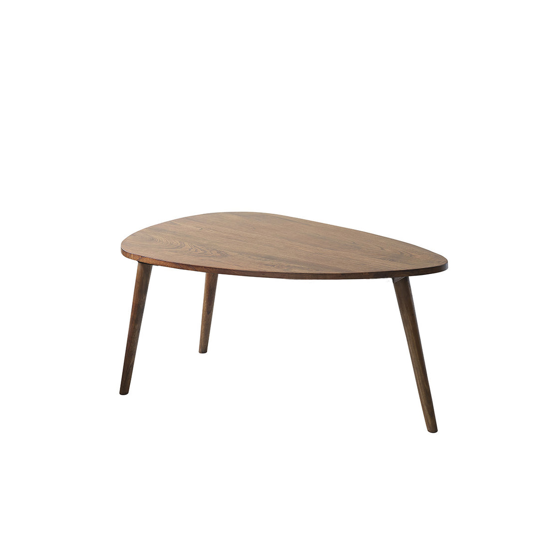 BRUNE - Couchtisch aus massivem Mindy in Walnuss-Finish 100 cm