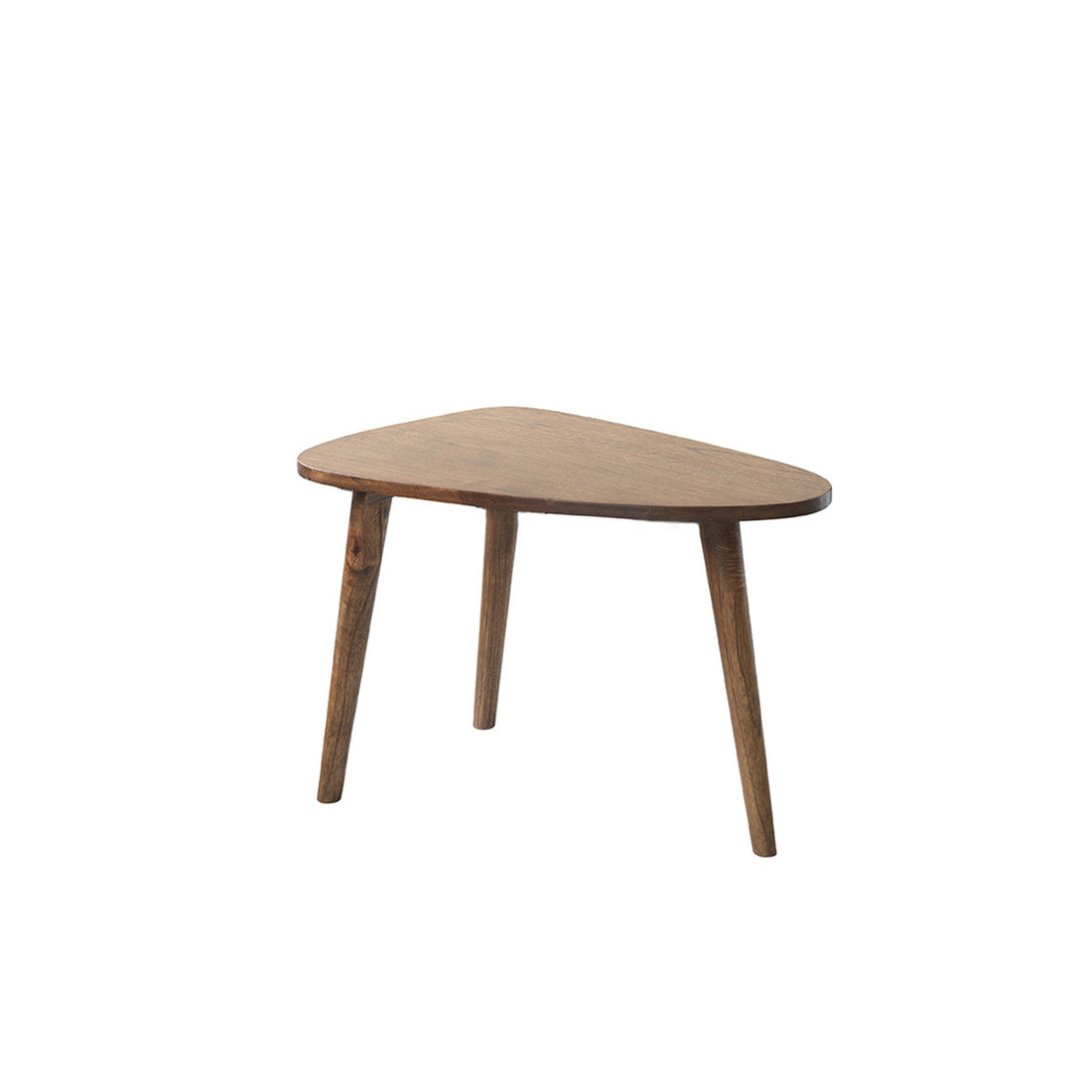 BRUNE - Couchtisch aus massivem Mindy in Walnuss-Finish 62 cm