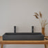 Betonbecken schwarz 100x37 cm