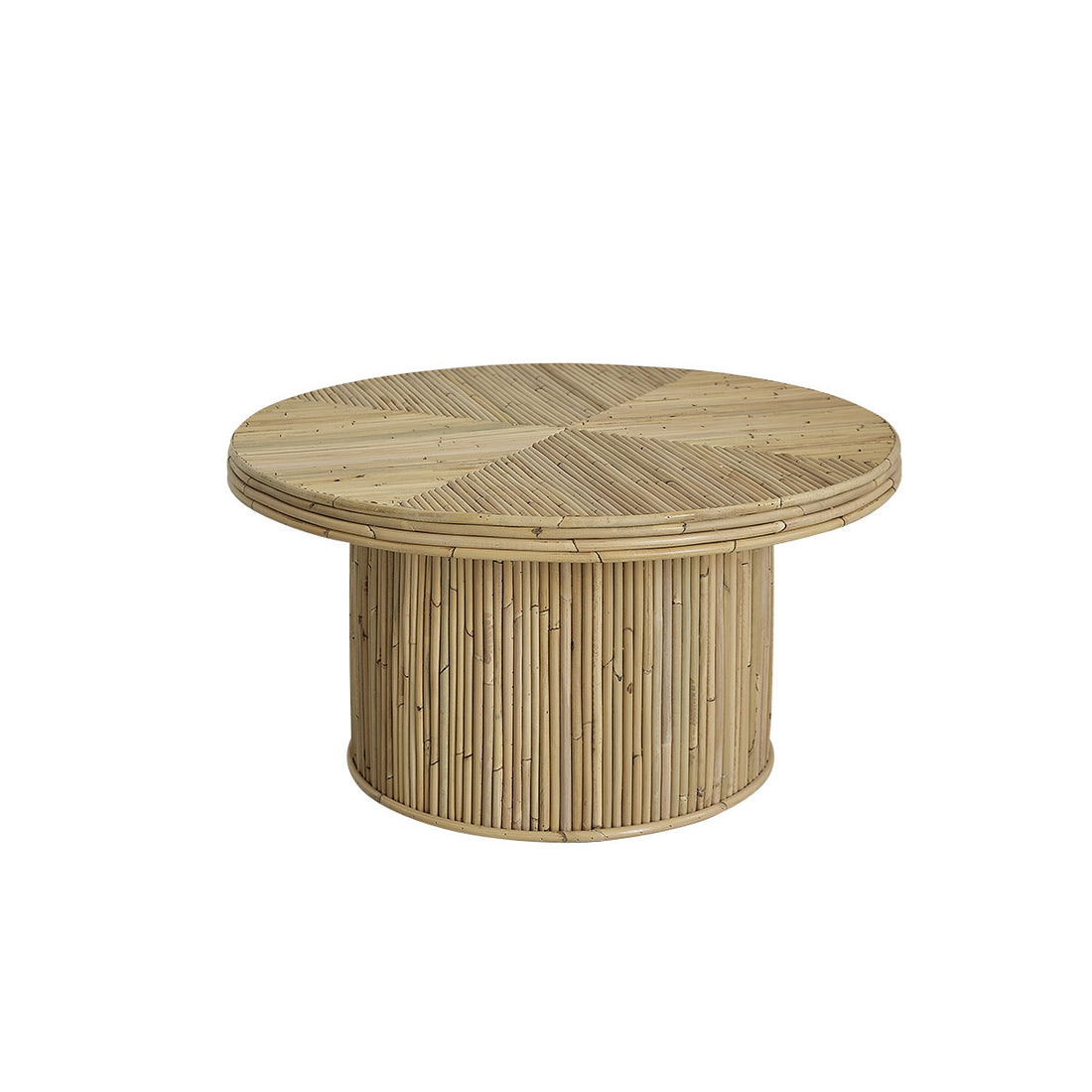 ALMA - Couchtisch aus Rattanrohr Ø 80 cm 