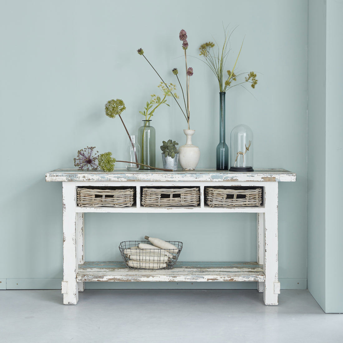 ATLANTIC - Konsole aus massivem recyceltem Holz 150 cm