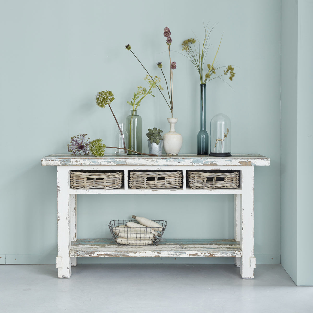 ATLANTIC - Konsole aus massivem recyceltem Holz 150 cm