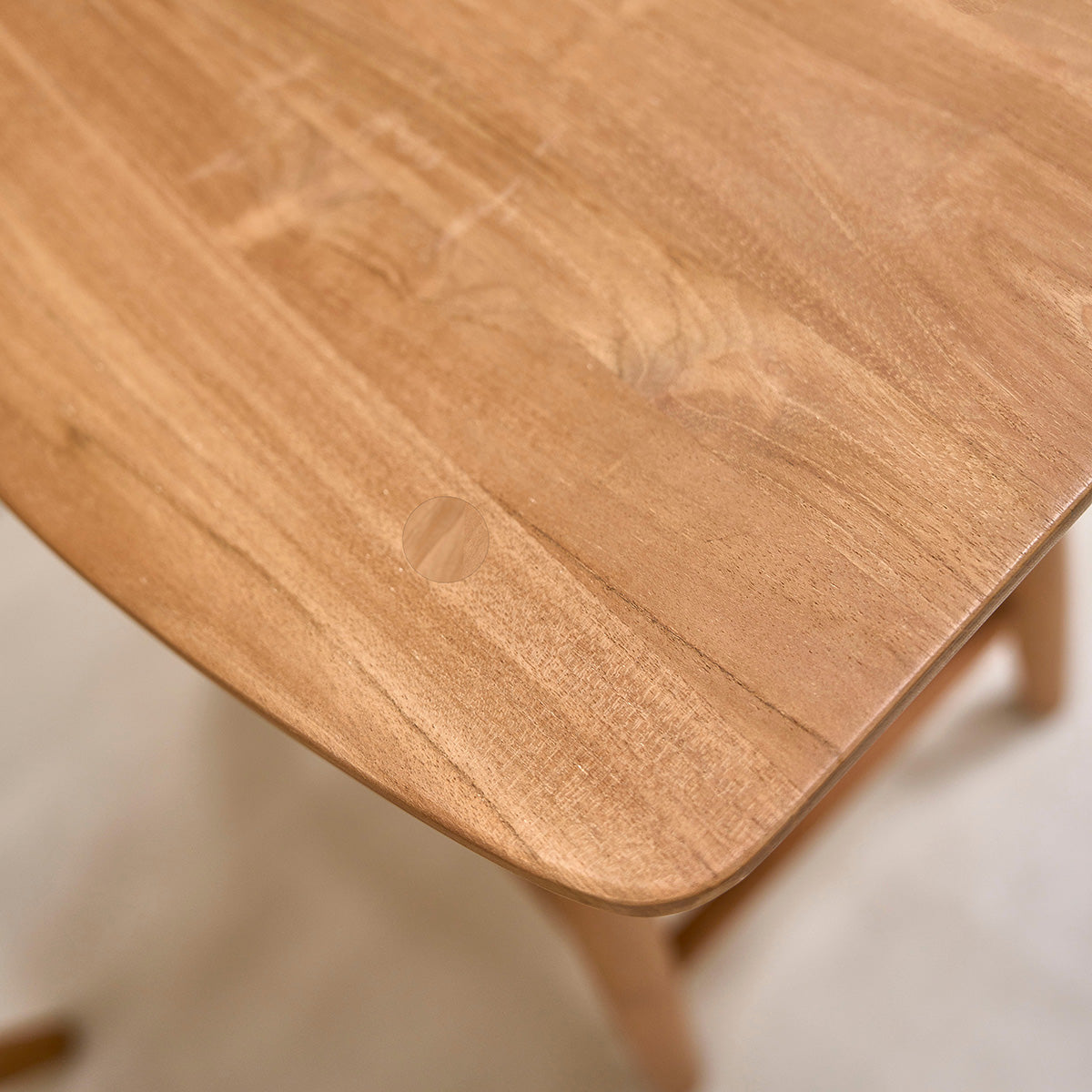 AMBRE - Set aus 2 Barhockern aus massivem Teakholz 65 cm