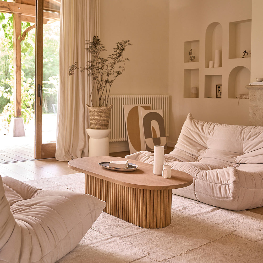 COLINE - Table basse en teck massif 120 cm