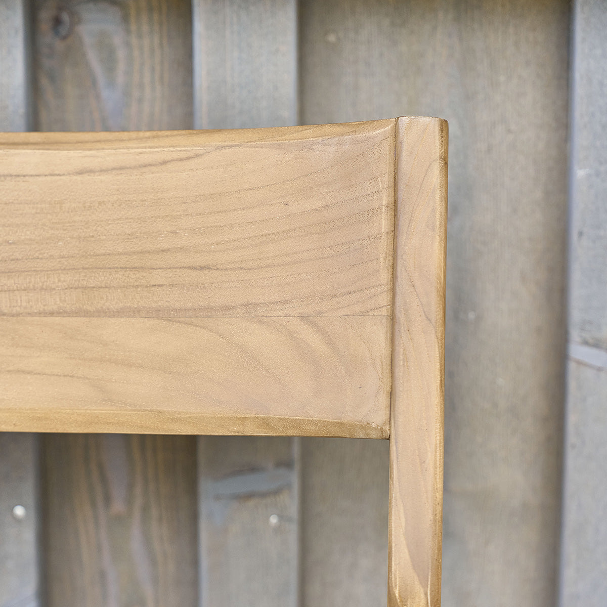 LIVIE - Gartenstuhl massives Teakholz und beigem Seil