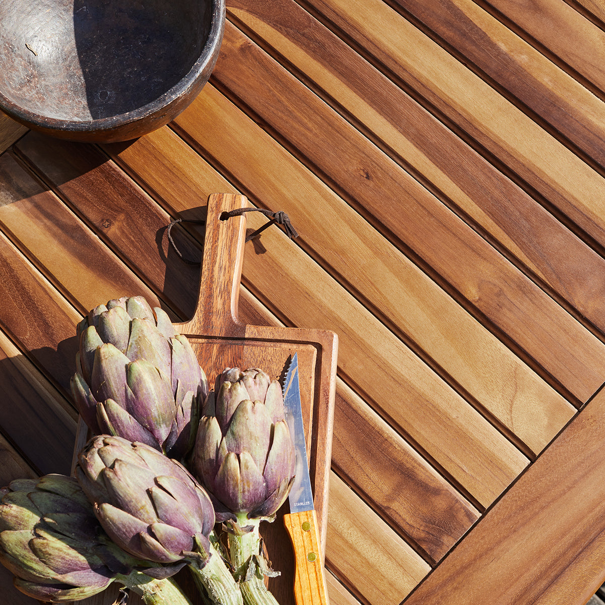 BALI - Ausziehbare Gartenmöbel aus geöltem Teakholz 6/8 Sitze