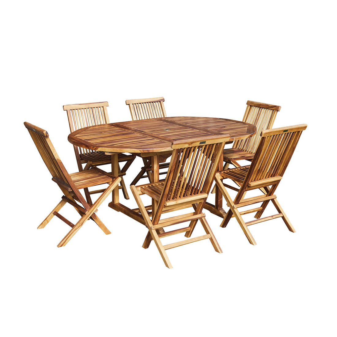 BALI - Ausziehbare Gartenmöbel aus geöltem Teakholz 6/8 Sitze 