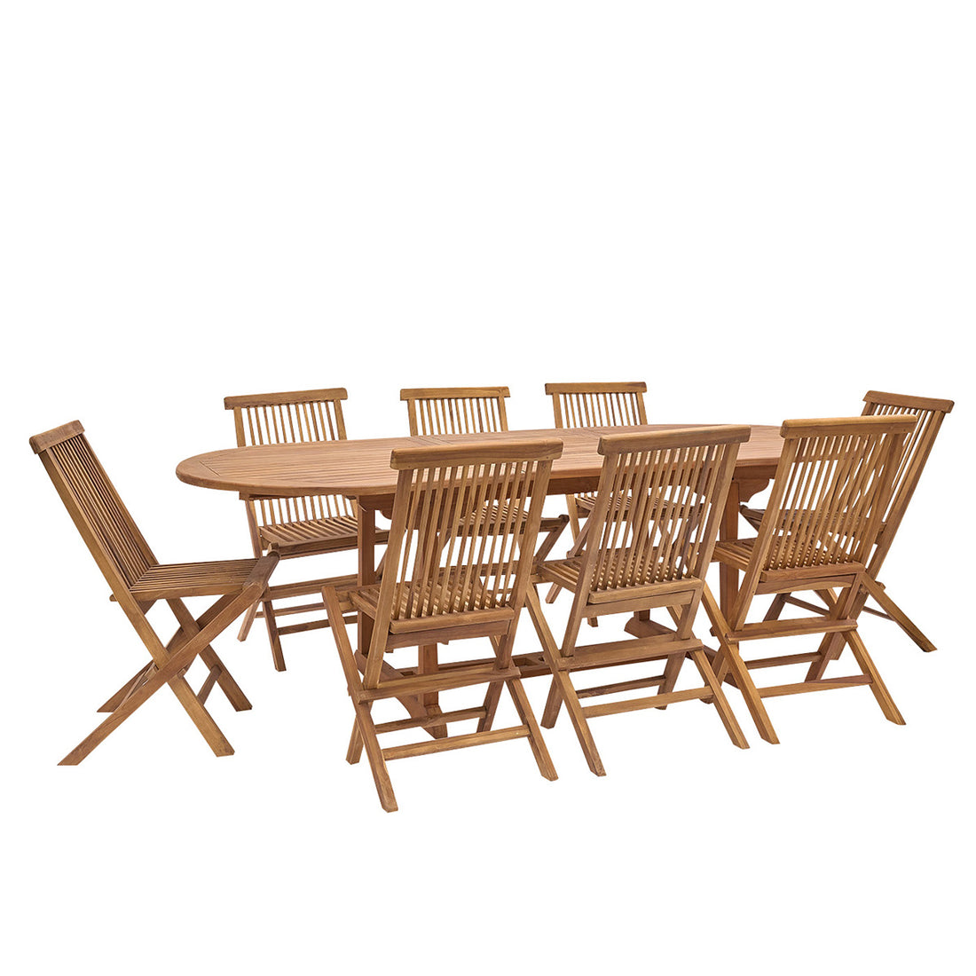 BALI - Ausziehbare Gartenmöbel aus geöltem Teakholz 8/10 Sitze 