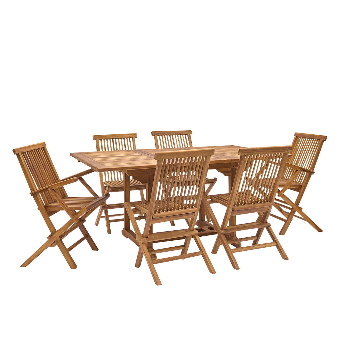 BALI - Ausziehbare Gartenmöbel aus geöltem Teakholz 6/8 Sitze  