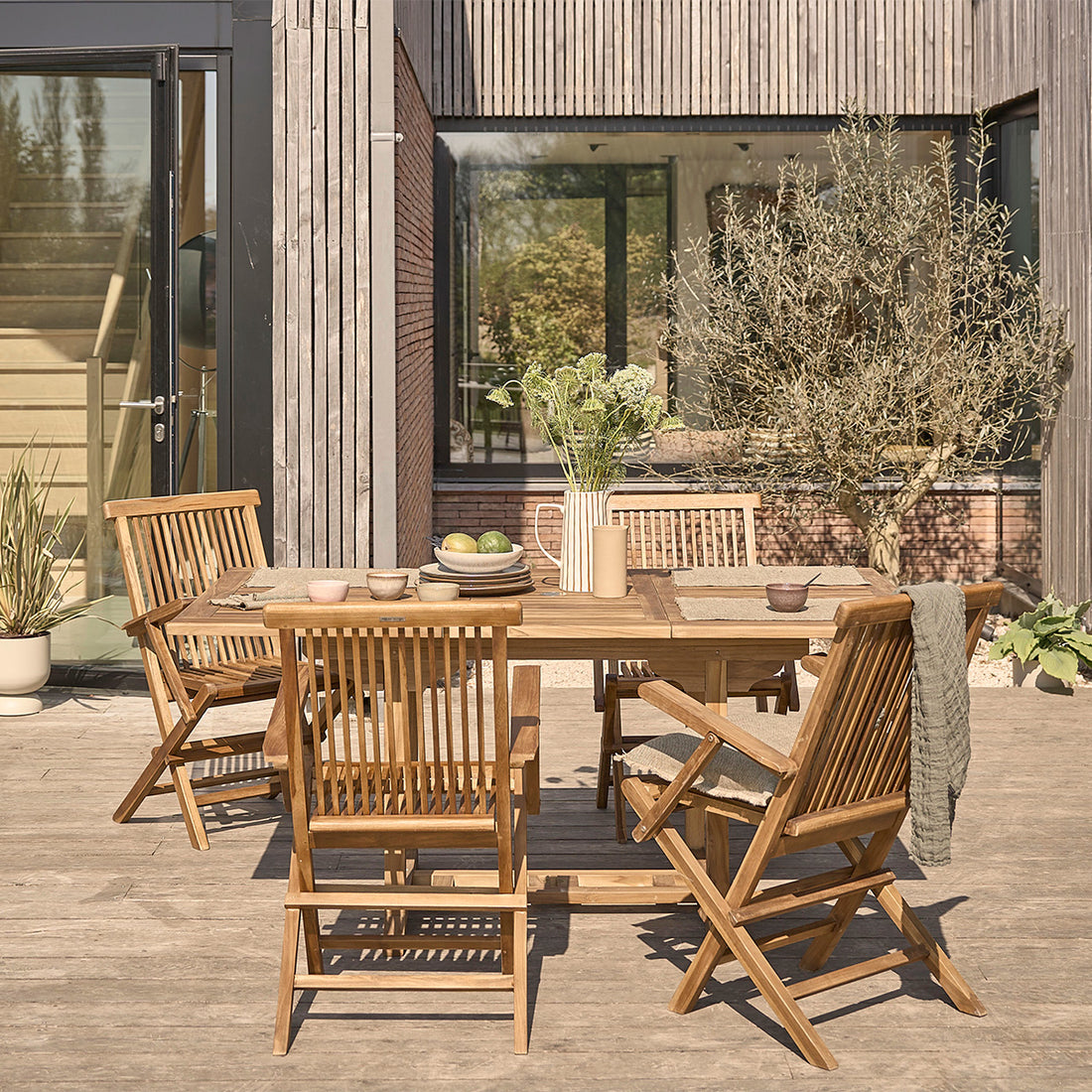 BALI - Ausziehbare Gartenmöbel aus geöltem Teakholz 4/8-Sitzer 