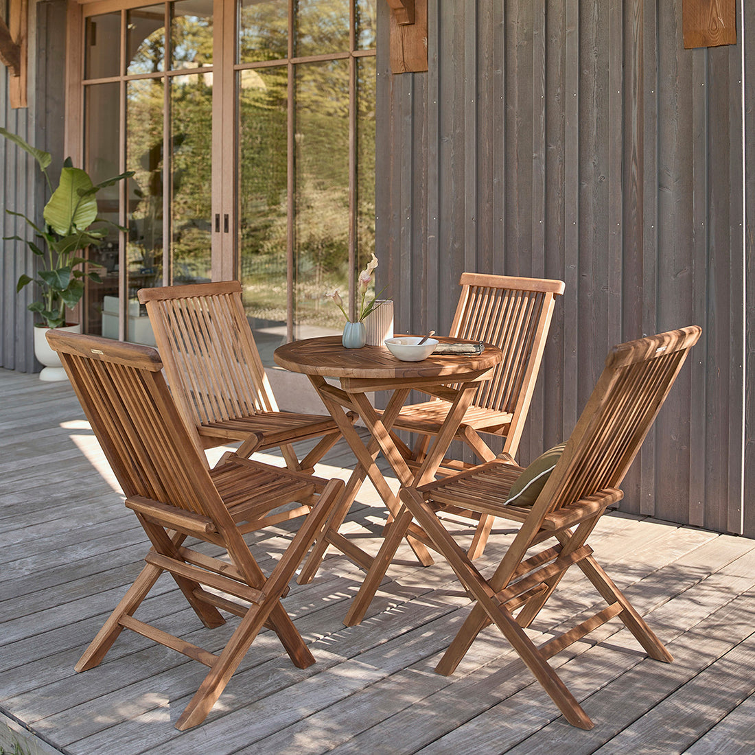 BALI - Gartenlounge aus geöltem Teakholz 4 Personen