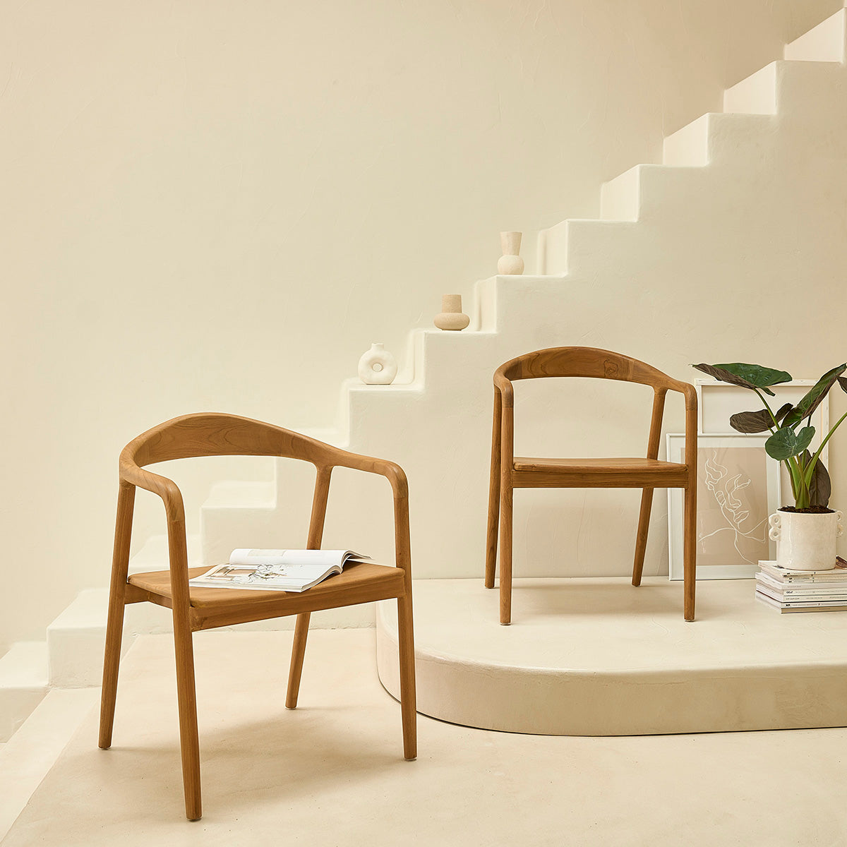 AMBRE - Chaise en teck massif