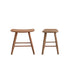 Lot de 2 tabourets en teck massif 45 cm