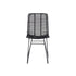 Stuhl aus Rattan und Metall schwarz