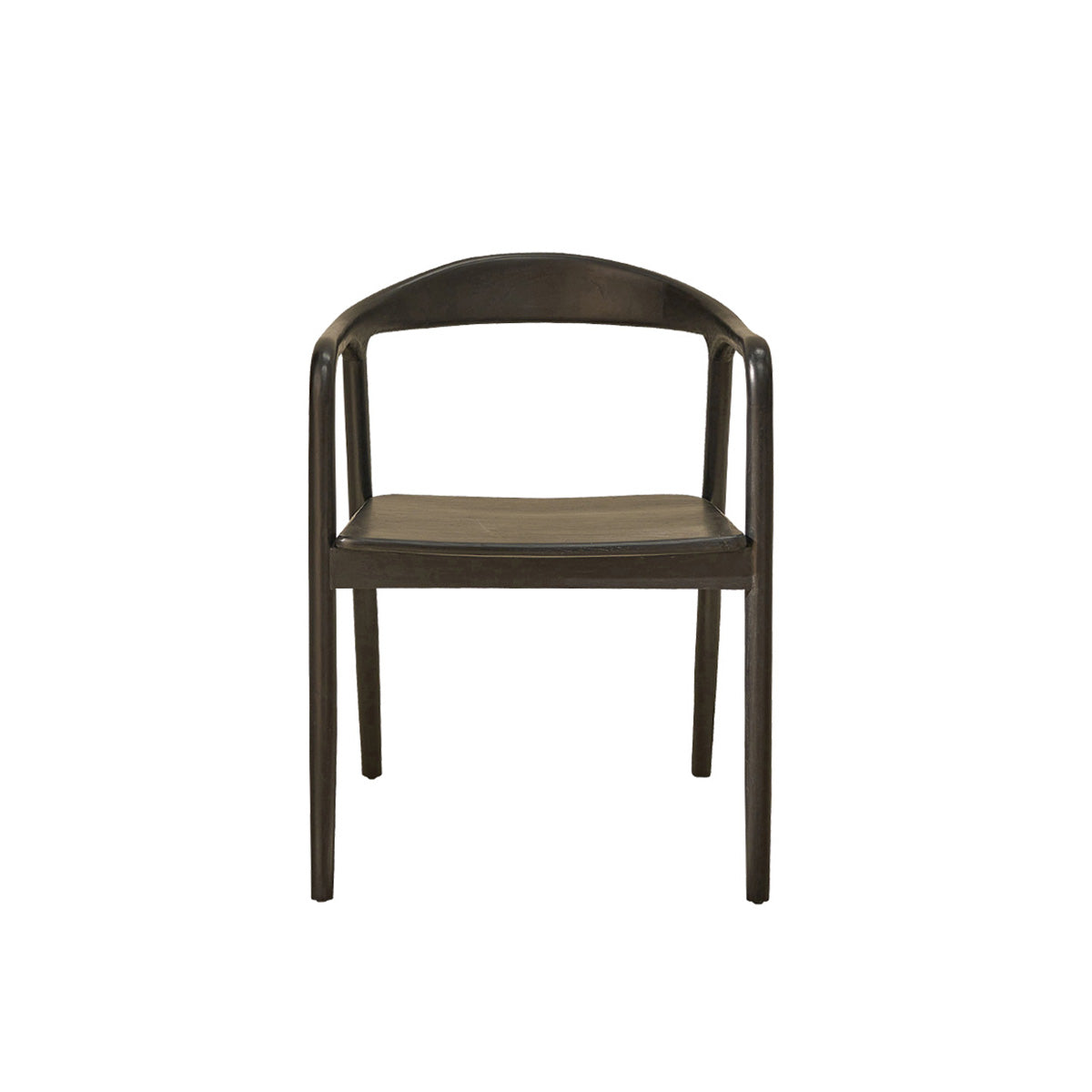 AMBRE - Stuhl aus massivem Teakholz schwarz