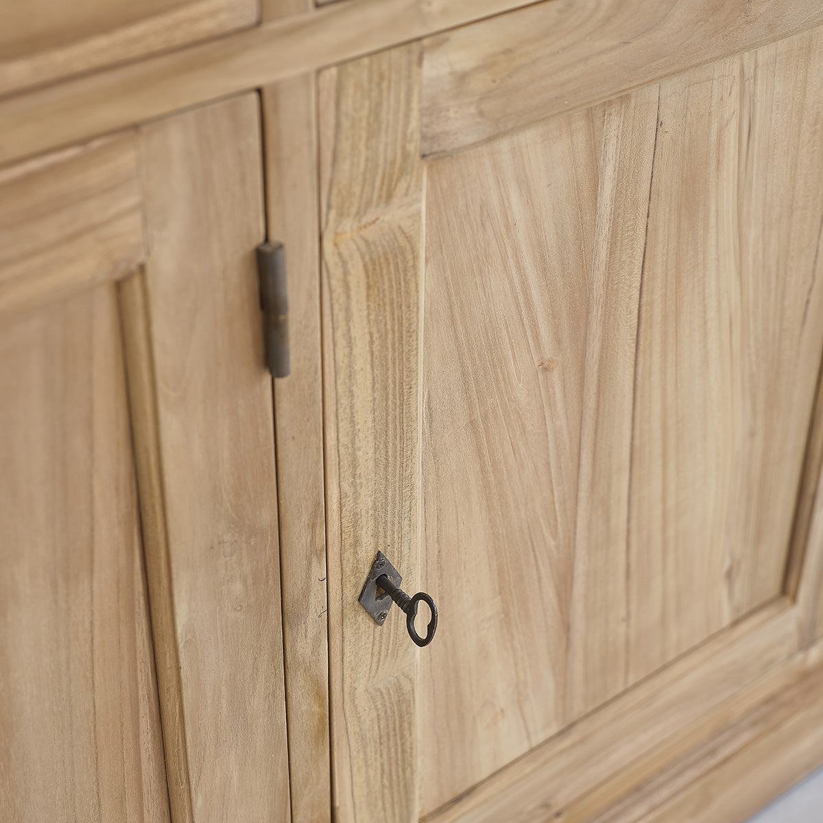 BOSTON - Kommode aus massivem Teakholz 3 Türen 3 Schubladen 150 cm