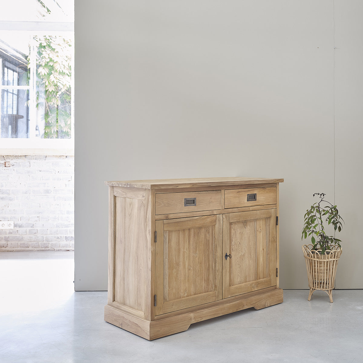 BOSTON - Buffet aus massivem Teakholz 120 cm