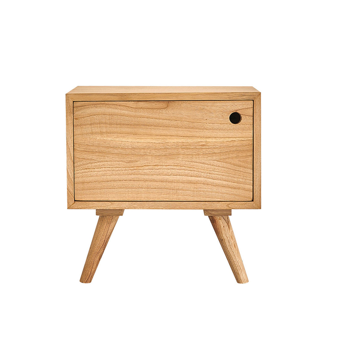 SACHA - Nachttisch aus massivem Mindi-Holz 50 cm