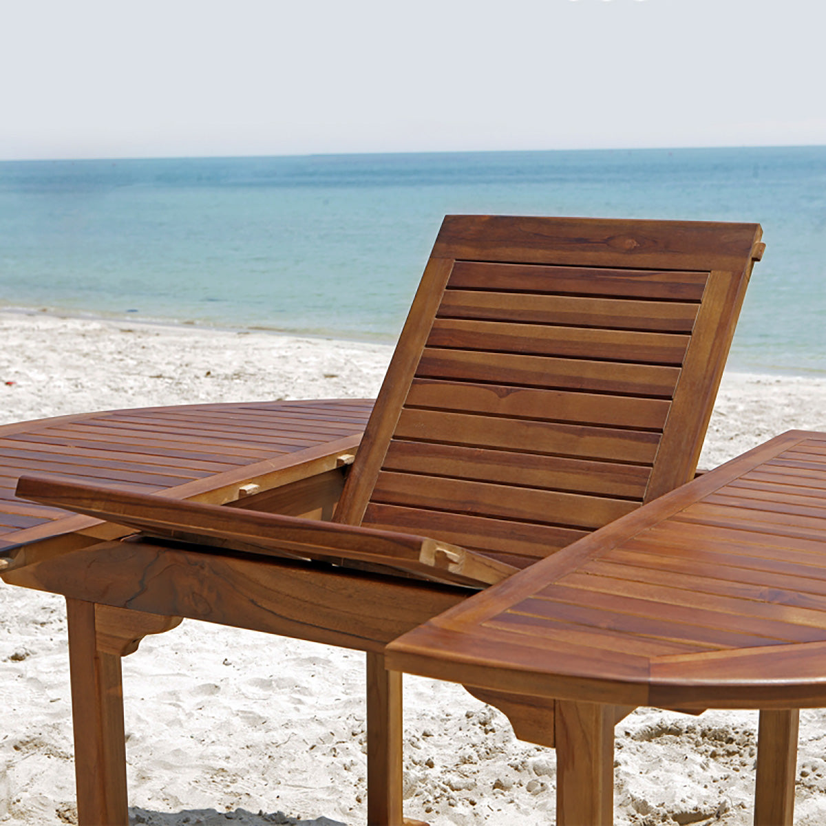 BALI - Ausziehbare Gartenmöbel aus geöltem Teakholz für 6/8 Pers.