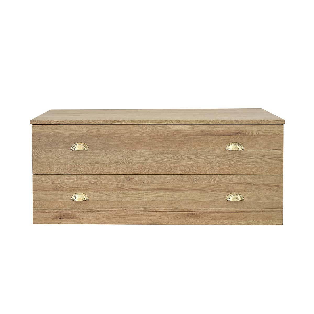 MARGAUX - Hängender Waschtischunterschrank aus massiver Eiche 120 cm