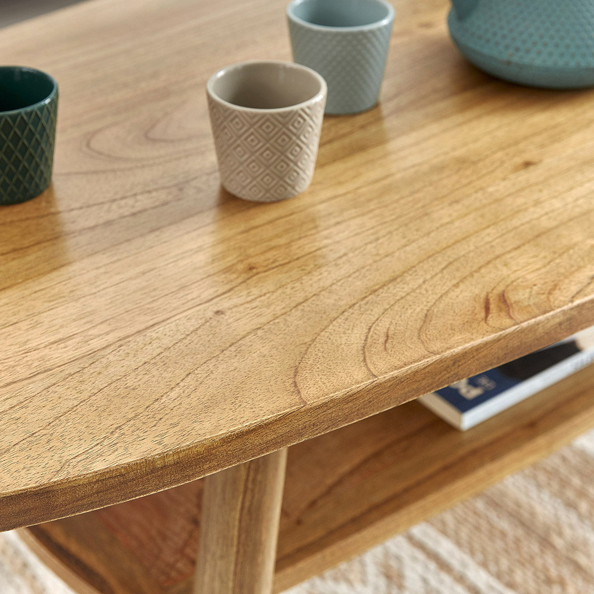 TILO - Table basse en mindi massif 160 cm