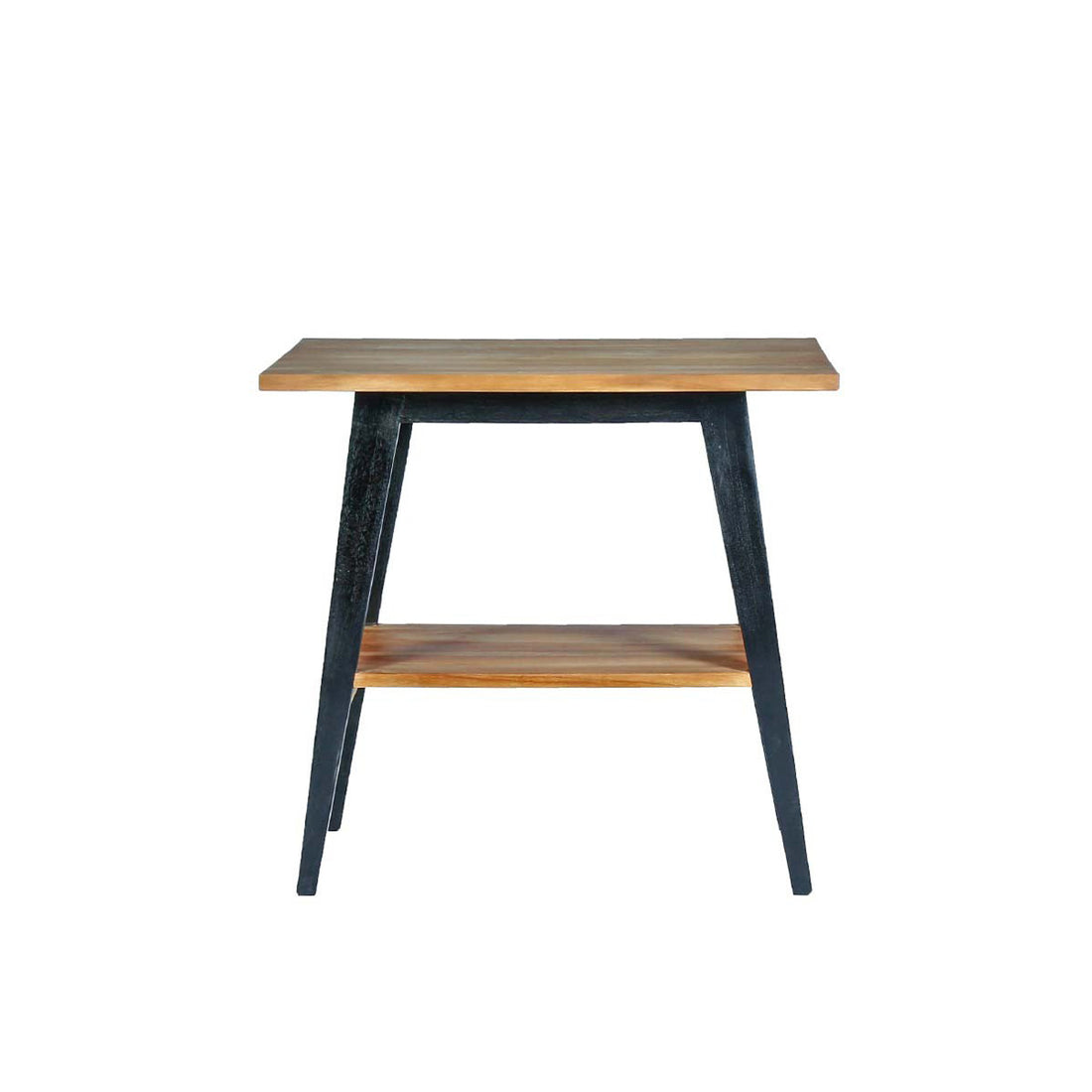 SARA - Badezimmermöbel aus massivem Teakholz mit schwarzen Beinen 80 cm