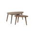 Couchtisch-Set aus massivem Mindy in Walnuss-Finish