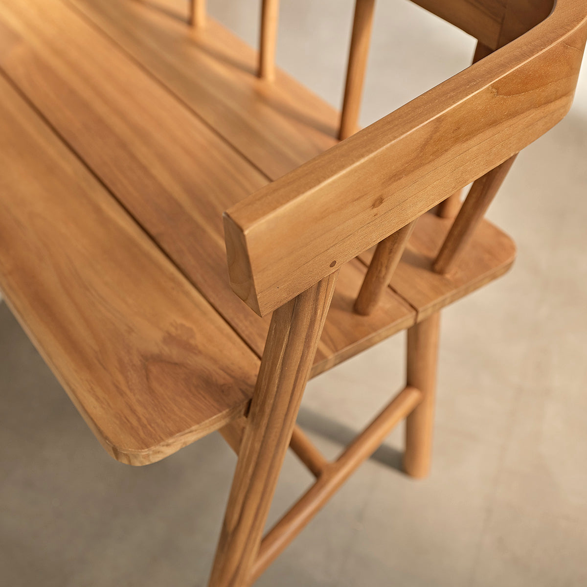 NIDO - Bank aus massivem Teakholz 120 cm