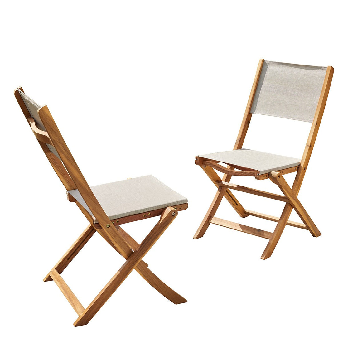 HANOÏ - Gartenstuhl aus massiver Akazie FSC ( 2er Set) 