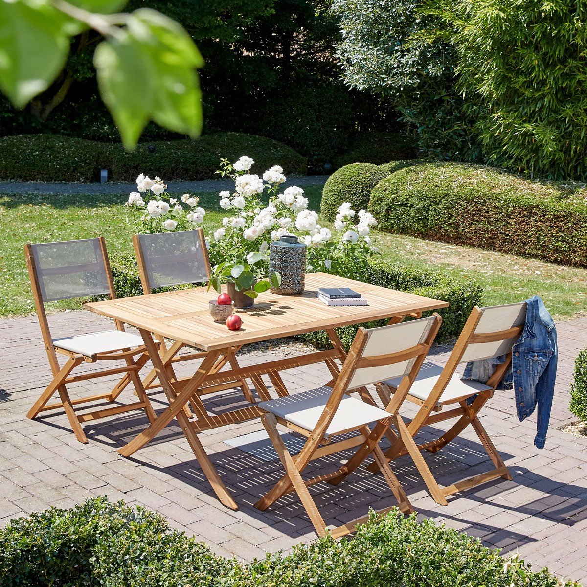 HANOÏ - Gartenstuhl aus massiver Akazie FSC ( 2er Set) 