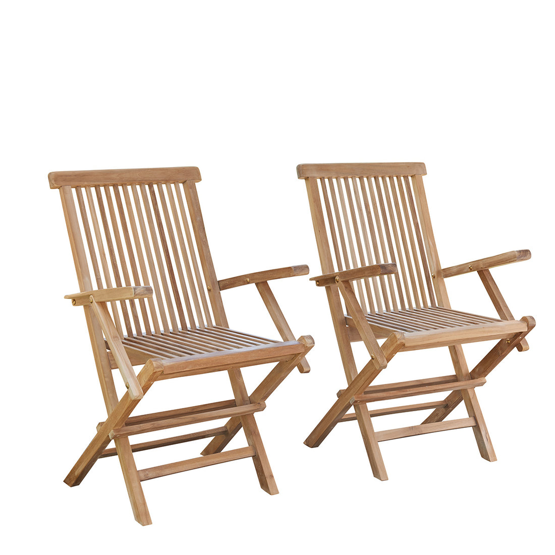 MIDLAND - Klappbarer Gartensessel Teakholz ( 2er Set) 