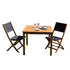 Gartenlounge massive FSC-Akazie und schwarzem Texilene 2 Sitze 