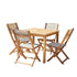 Gartenlounge FSC-Akazienholz und grauem Textilene 4 Sitze