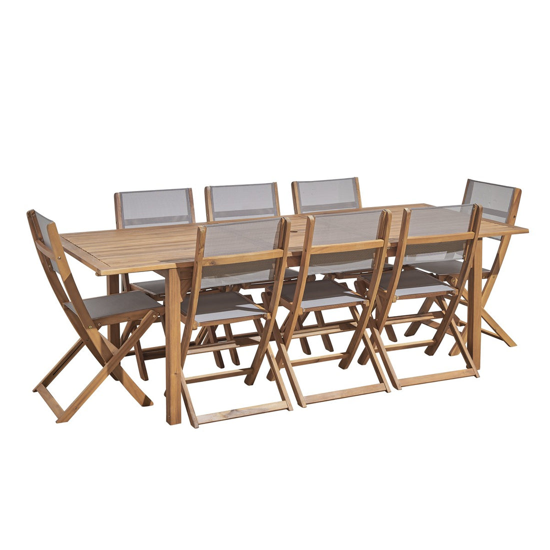 HANOÏ - Ausziehbarer Gartenlounge aus FSC-Akazie 8/10 Sitzplätze 