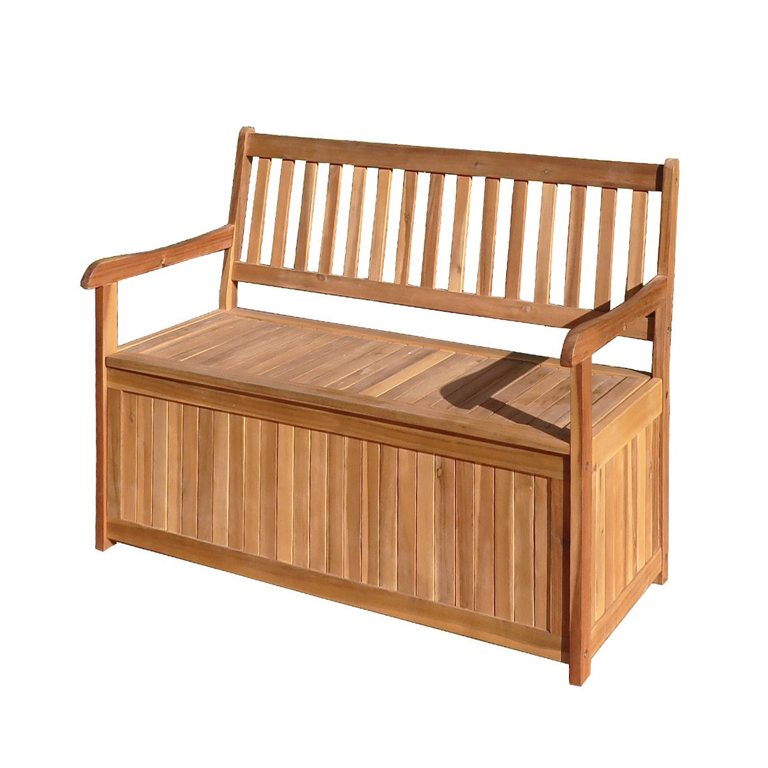 HANOÏ - Gartenbank Truhe aus massivem FSC-Akazienholz 120 cm 