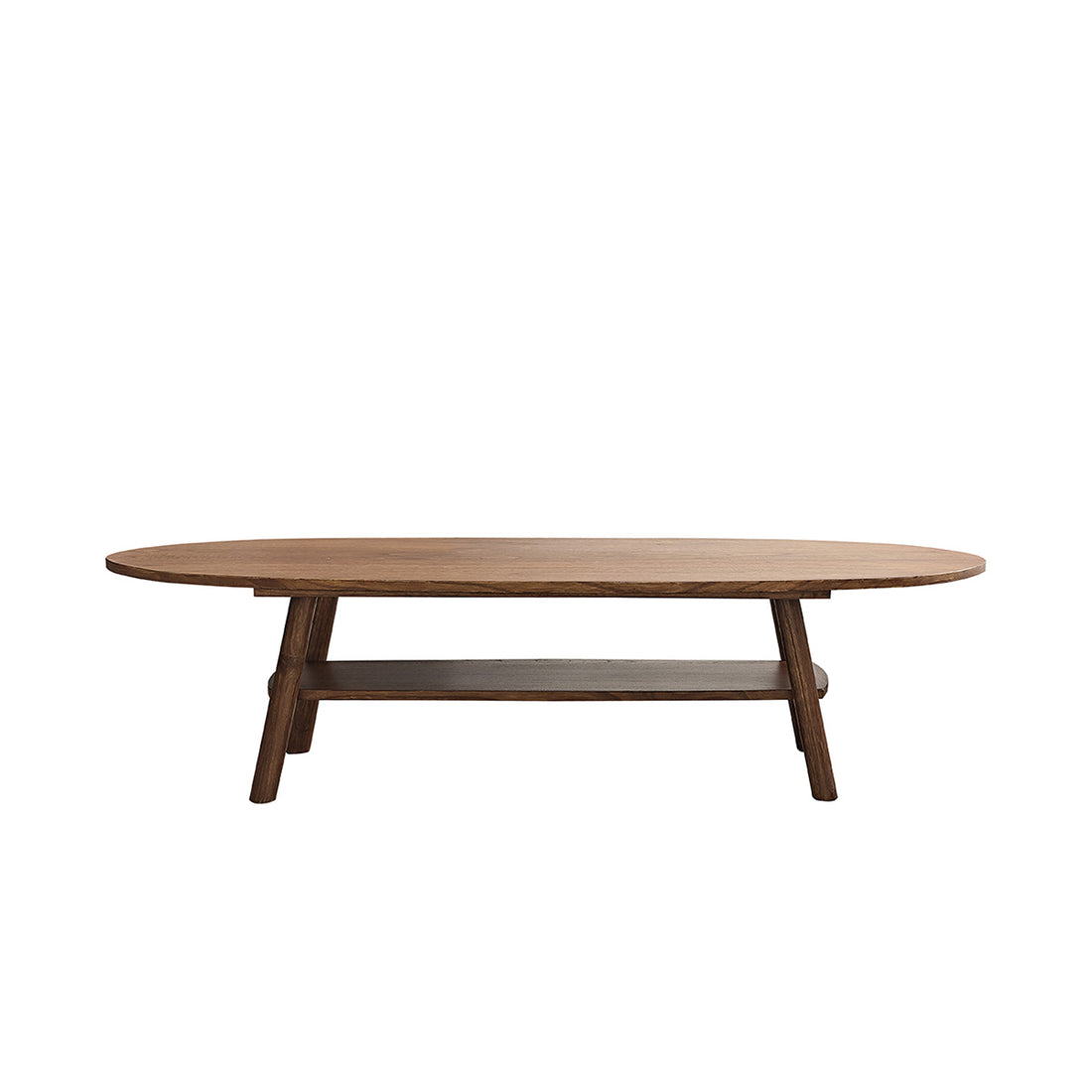 MILO - Couchtisch aus massivem Mindi-Holz, Walnuss-Finish 160 cm