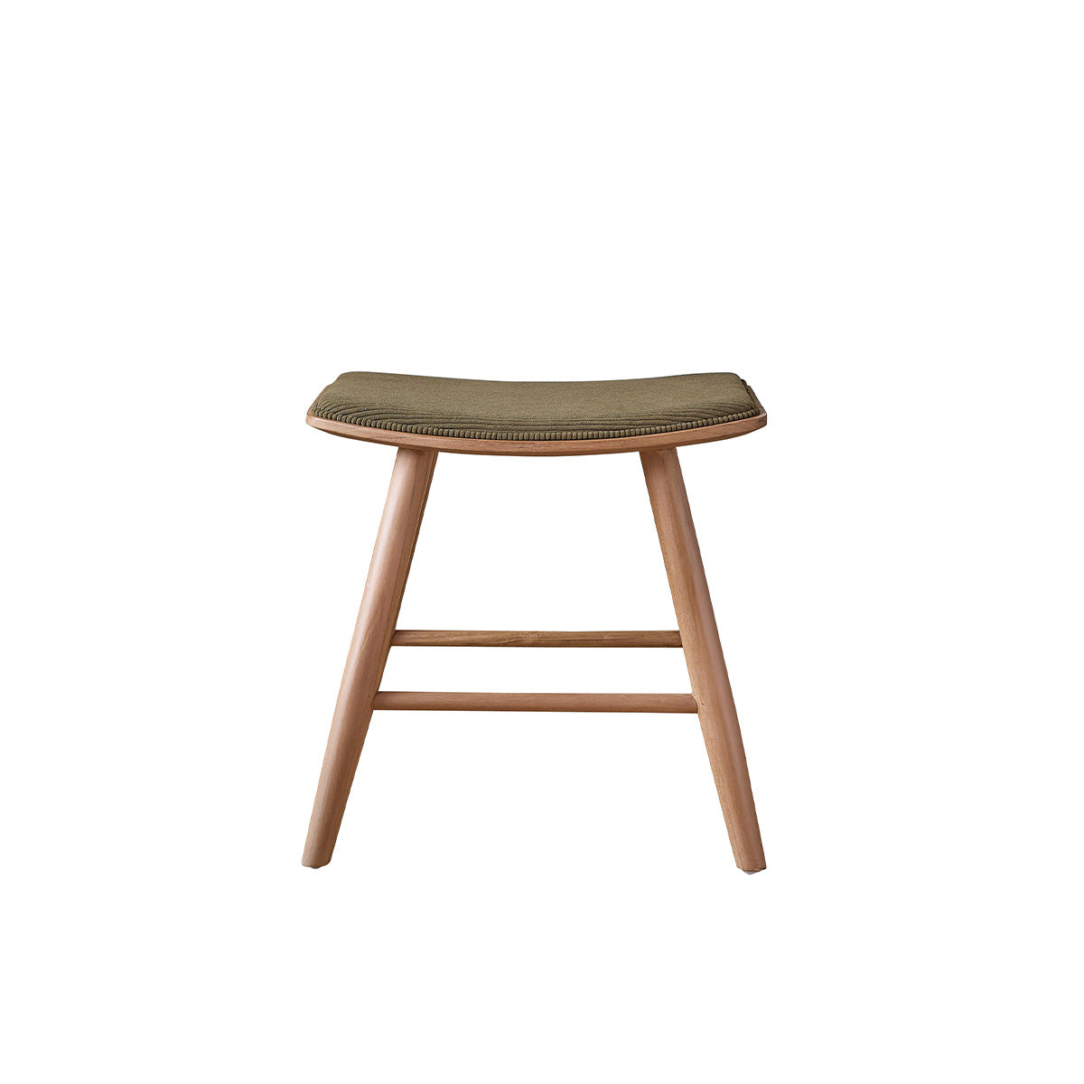 AMBRE - Hocker aus Teakholz, Sitzfläche aus Cord 45 cm