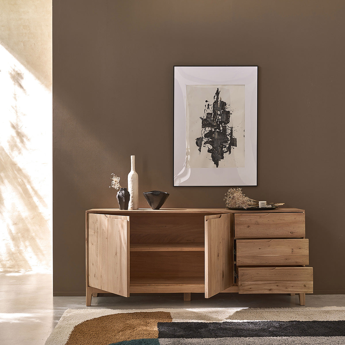 SAMSO - Sideboard aus massivem Akazienholz, 170 cm