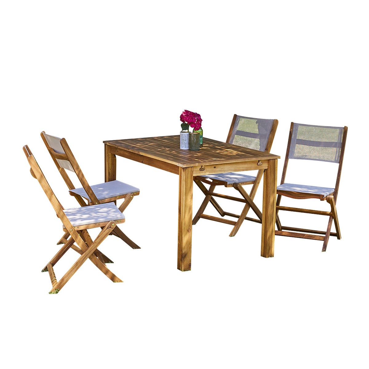 HANOÏ - Ausziehbarer Gartenlounge aus Akazienholz 6/8 Sitze