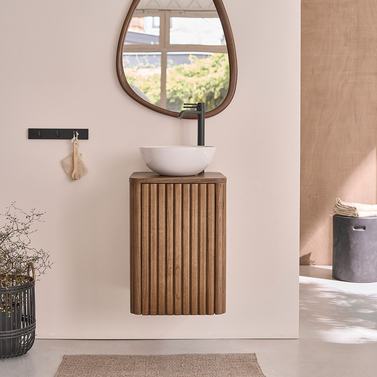 VINTAGE - Spiegel aus massivem Mindi 75 cm