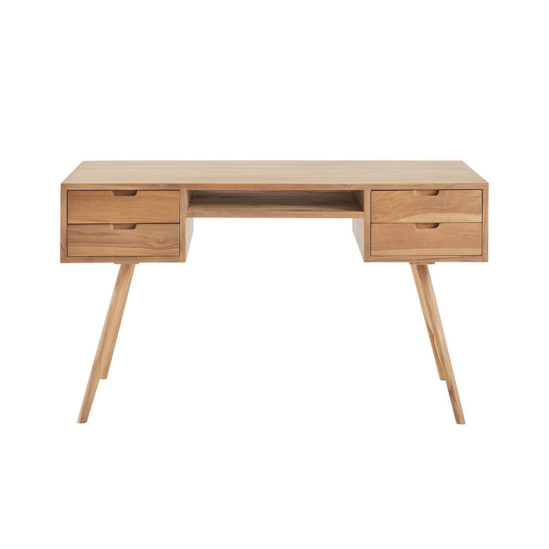 ISAURE - Schreibtisch aus massivem Teakholz 130 cm