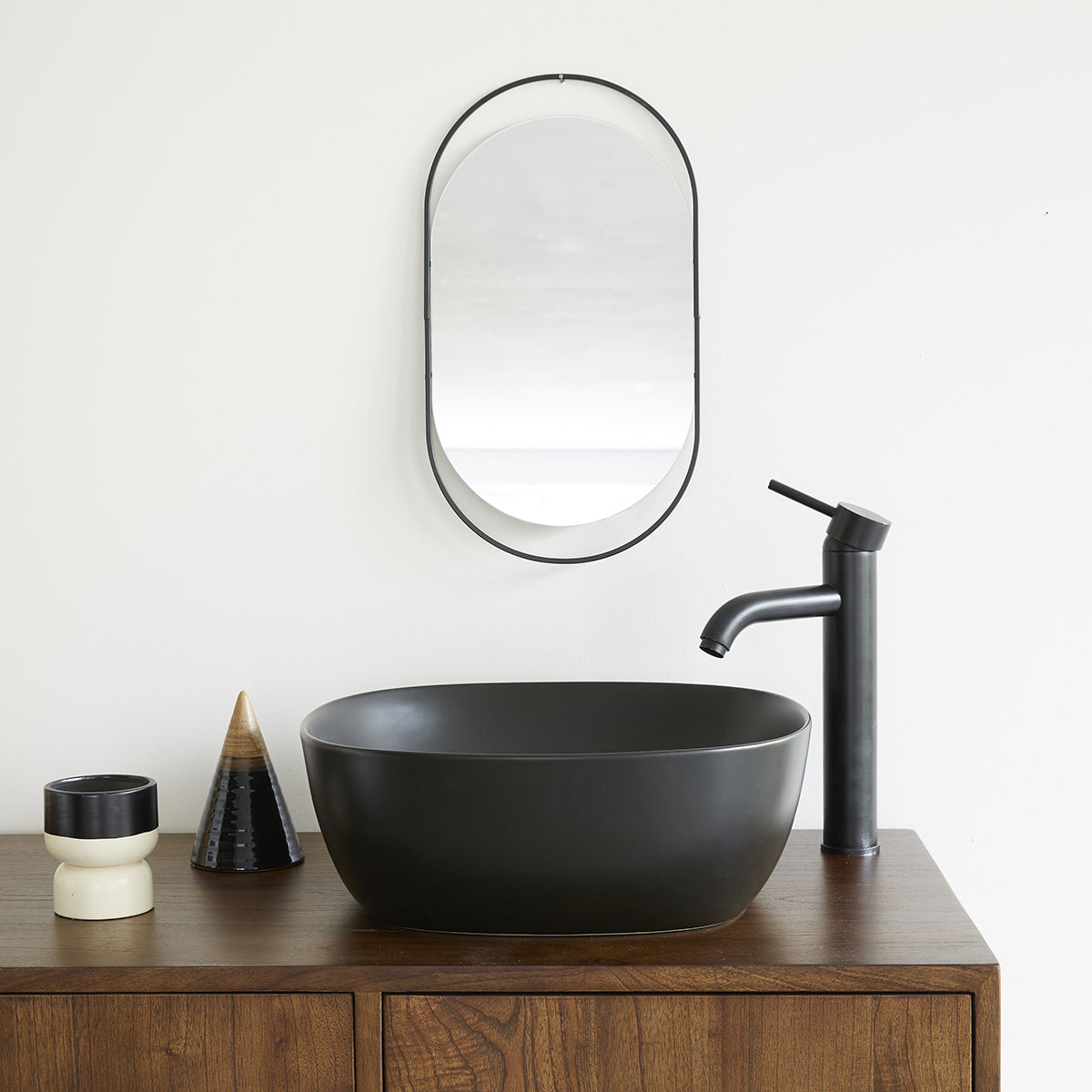 IRIS - Keramikbecken schwarz Ø41 cm