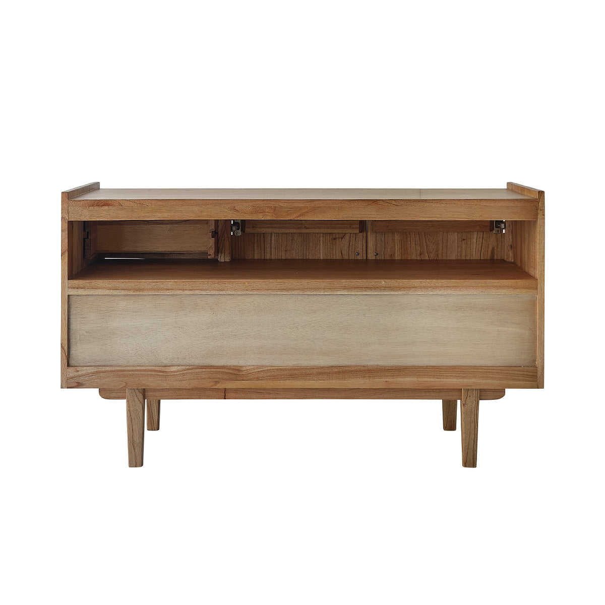 FIFTIES - Waschtischunterschrank aus massivem Mindi 135 cm