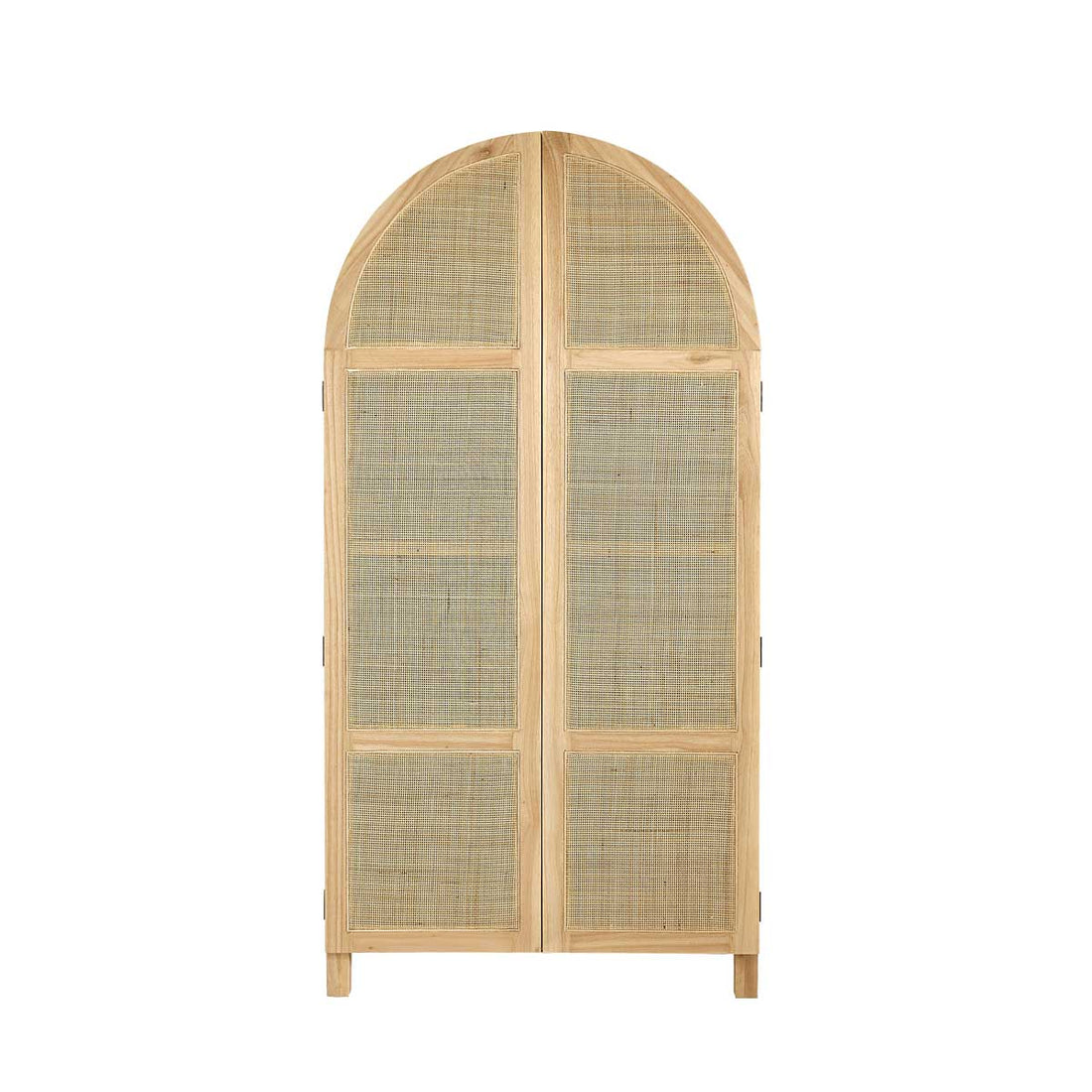 MAËL - Armoire en mindi massif et cannage 90 cm