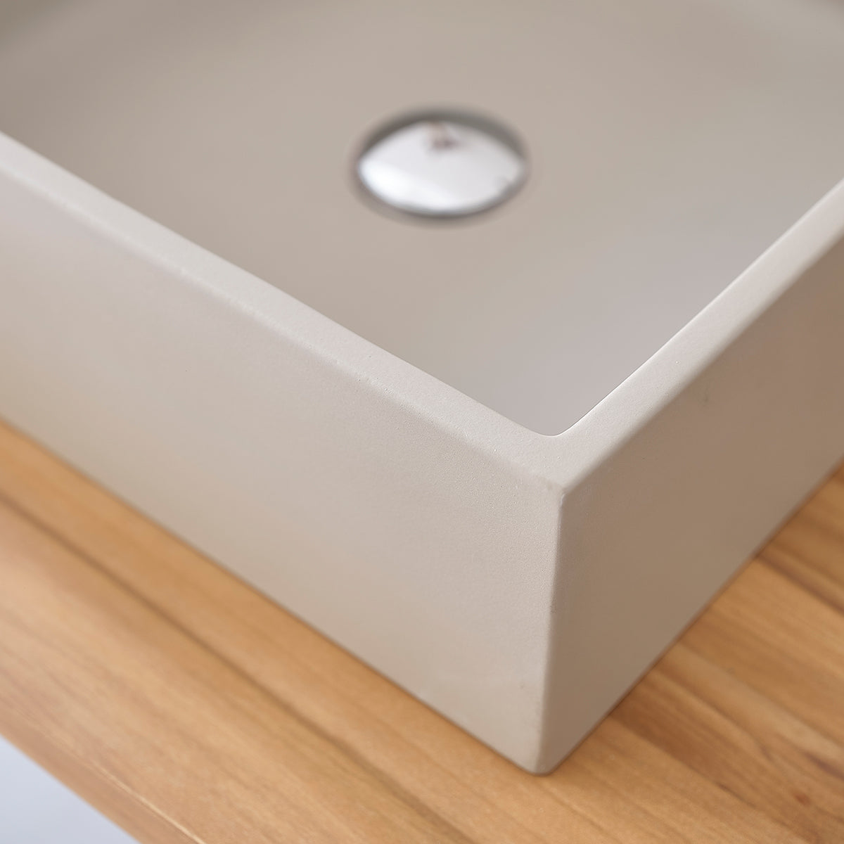 PURE - Betonbecken grau quadratisch 37 cm